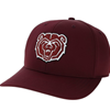 Embroidered Bear Head Maroon Adjustable Cap