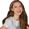 HairUWear Maroon and White Braid Headband