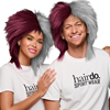 HairUWear Maroon and White Spiky Wig