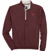 Johnnie-O Bear Head Men's Maroon Quarter-Zip Pullover