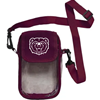 Storm Duds Bear Head Maroon Clear Mini Crossbody Stadium Bag