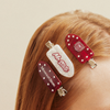 Baublebar Missouri State Maroon and White Flat Hair Clip Set