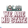 SDS We Are Mo State White and Maroon Sticker