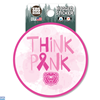 SDS Think Pink Bear Head Breast Cancer Awareness Sticker