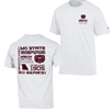 Champion Bear Head Maroon Nation Back Collage White Tee