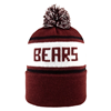 LogoFit Bears Youth Maroon and White Stocking Cap with Pom