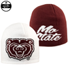 LogoFit Bear Head Mo State White and Maroon Beanie