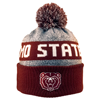 LogoFit Mo State Bear Head Bears Mo State Maroon and Gray Stocking Cap with Pom