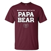 Gildan Missouri State Papa Bear Bear Head Maroon Short Sleeve