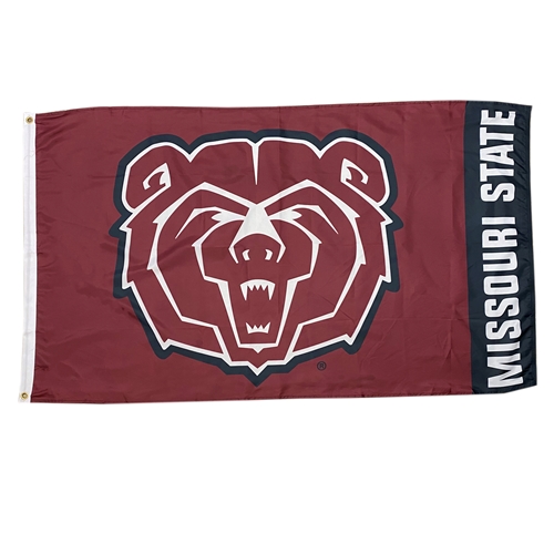 Missouri State Bookstore Bear Head Missouri State Maroonblack Flag