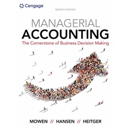 MANAGERIAL ACCOUNTING CENGAGENOW W EBOOK ACCESS