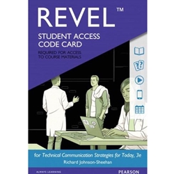 TECH COMM STRATEGIES FOR TODAY REVEL ACCESS