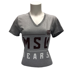 Under Armour Ladies MSU Bears Short Sleeve V-Neck