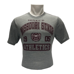 Colosseum Men's Missouri State 1905 Athletics Gray Short Sleeve Tee