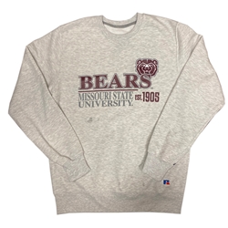 Russell Bears Missouri State University Est. 1905 Ash Crew Neck