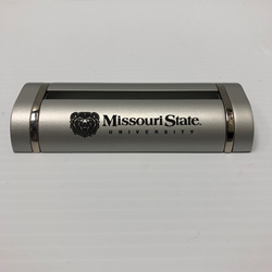 Missouri State University Bear Head Silver Business Card Holder