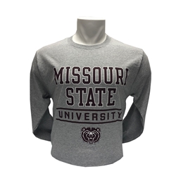 Champion Missouri State University Bear Head Oxford Long Sleeve Tee