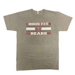 CI Sport Missouri State Bear Head Bears Graphite Short Sleeve Tee
