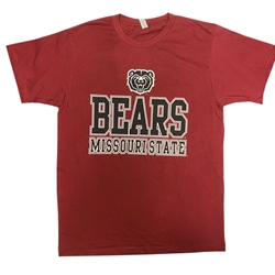 CI Sport Bear Head Bears Missouri State Maroon Short Sleeve