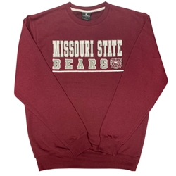 Colosseum Maroon MO State Bears Crew Neck