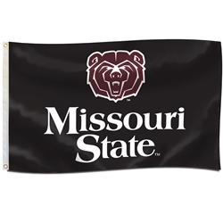 Bear Head Missouri State Black Flag