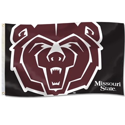 Large Bear Head Missouri State Black Flag