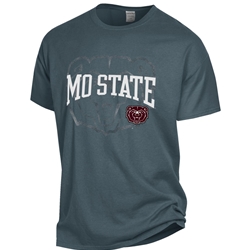 Comfort Wash MOSTATE Bear Head Gray Short Sleeve
