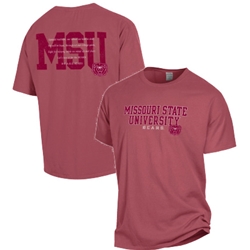 Comfort Wash Missouri State University Bears Fight Song Red Short Sleeve Tee