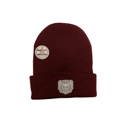 LogoFit Youth Bear Head Maroon Beanie