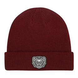 LogoFit Youth Bear Head Maroon Beanie