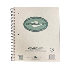 3 Subject Recycled Spiral Notebook