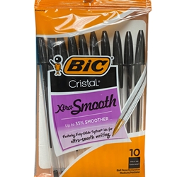 Bic Crital Black Pack of 10 Black Pens