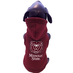 All Star Dog Bear Head Missouri State Fleece Maroon Dog Hoodie