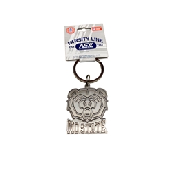 Bear Head MOSTATE Silver Keychain