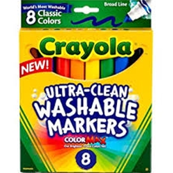 8 Ultra-Clean Washable Classic Crayola Markers