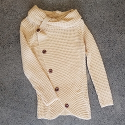 MA Sweater Turtleneck Wrap Button