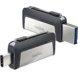 16GB-128GB SanDisk Ultra Dual Drive 3.0 USB Type-C Flash Drive