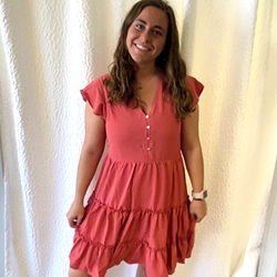 Tiered Ruffled Button Down Dress