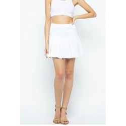 White Fitted Tennis Skirt