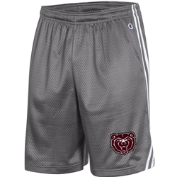 Champion Bear Head Gray Oversized Lacrosse Shorts