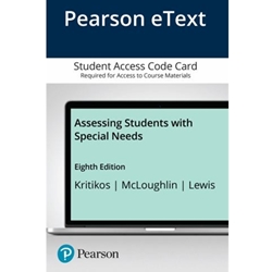 ASSESSING STUDENTS W SPECIAL NEEDS ETEXT ACCESS CODE