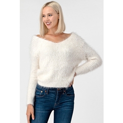 Ivory Knotted Back Sweater