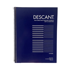 Descant Mutli-Format Music Manscript Notebook Blue