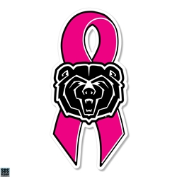 SDS Design Pink Ribbon Bear Head Vinyl Decal