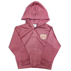 Creative Knitwear Bear Head Maroon Infant Jacket with Hood
