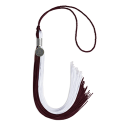 Bachelors Maroon and White Tassel