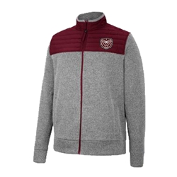 Colosseum  Bear Head Gray with Maroon Chest Pullover Jacket
