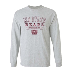 CI Sport Mo State Bears Established 1905 Bear Head Ash Long Sleeve
