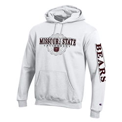 Champion Missouri State University Seal Bear Head Bears White Hoodie