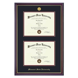 Missouri State University Dual Diploma Frame